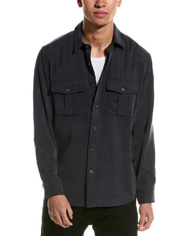 Men's Bamboo Fiber Shirts for Softness and BreathabilityTheory Military Shirt