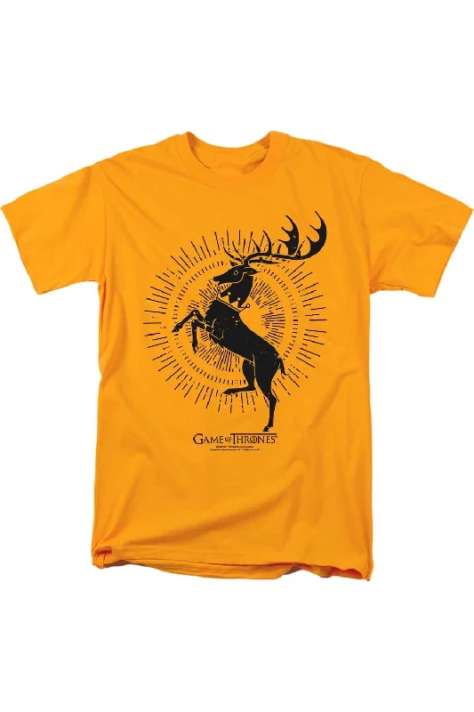 Men's Shirts with Wrinkle-Resistant FabricGame Of Thrones Baratheon Burst Sigil Short Sleeve Adult Tee / T-Shirt