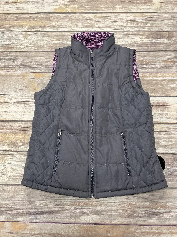 Men's Coats with Hand WarmersVest Puffer & Quilted By Cme In Grey, Size: M
