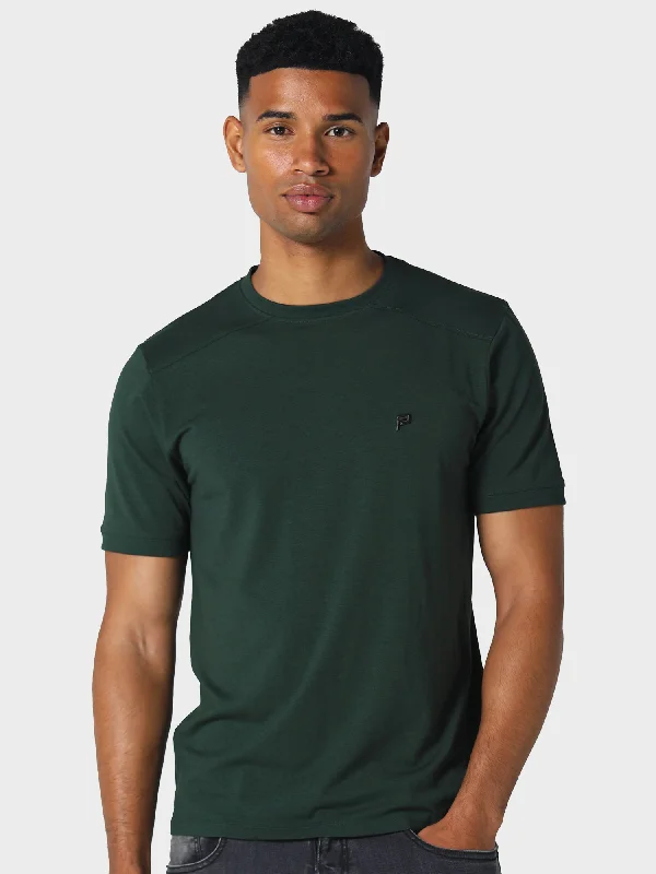 Men's Shirts with Snap ButtonsPOLICE GAMBIT EMERALD GREEN BASIC T-SHIRT