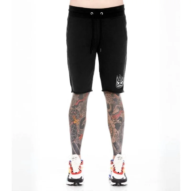 Breathable Men's Exercise ShortsMen's Sweatshorts In Black