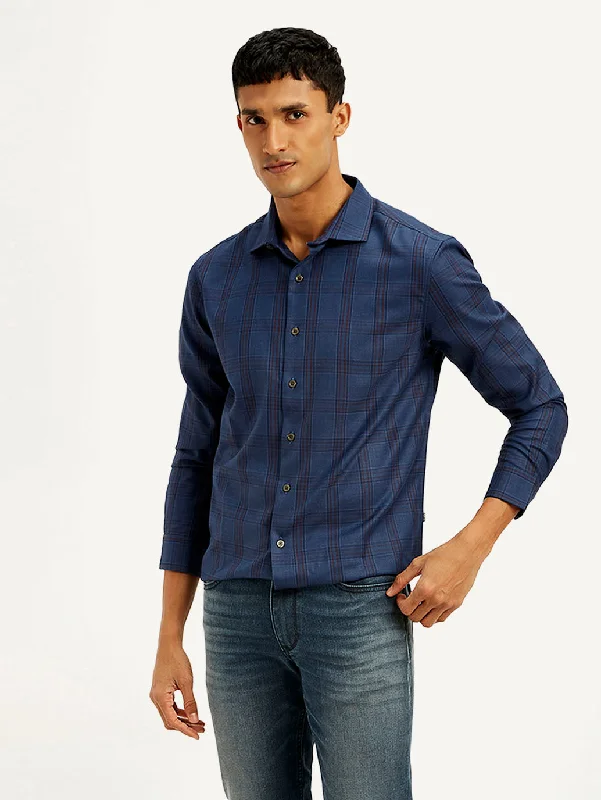 Men's Machine-Washable Shirts for ConvenienceMen's Checkered Slim Fit Shirt