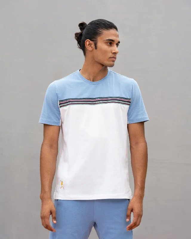 Men's Shirts with TiesRally Crew Neck T-shirt - Blue & White