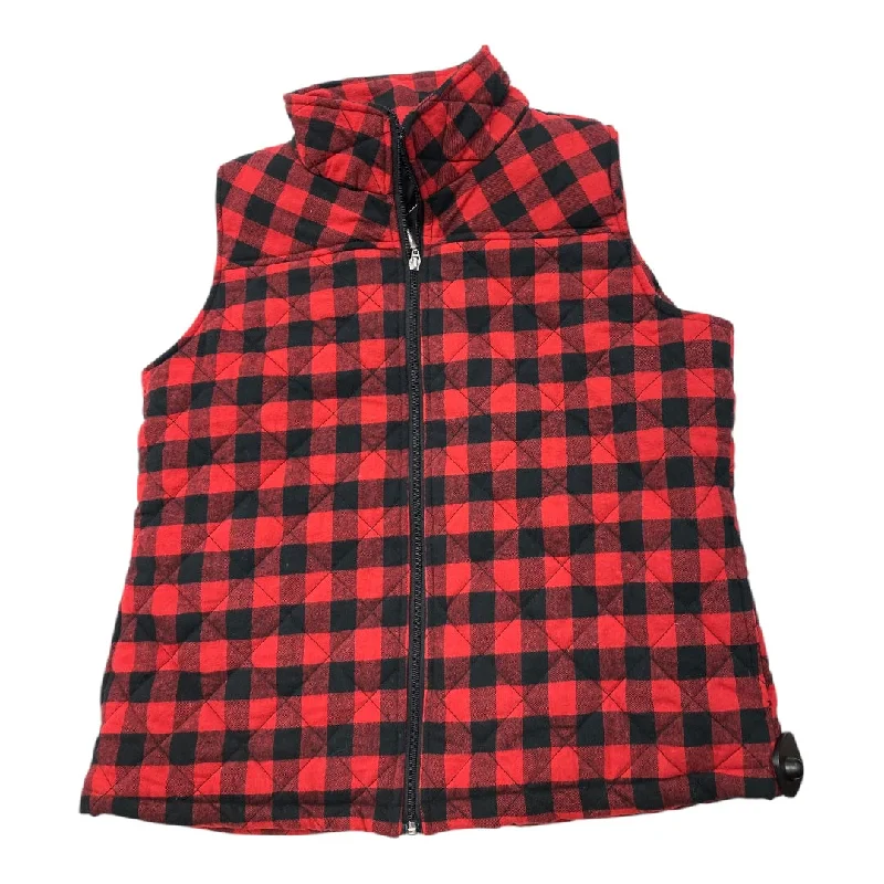 Men's Coats Made in the USAVest Puffer & Quilted By Cmc In Black & Red, Size: L