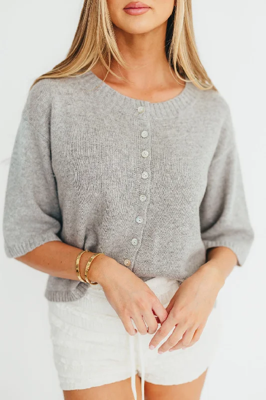 Men's Sweaters with Set-In SleevesStacey Cardigan in Heather Grey