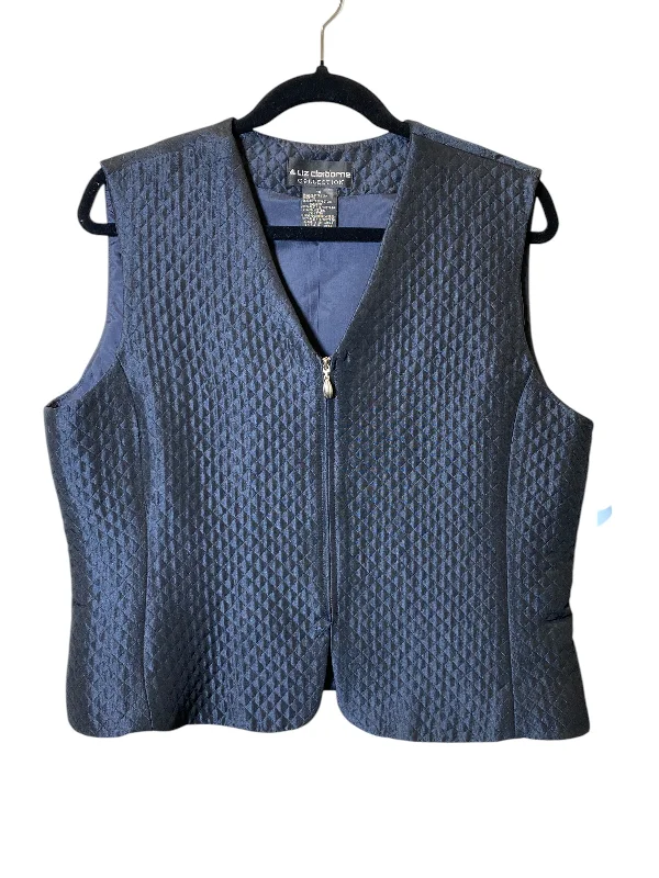 Men's Coats with Inner PocketsVest Other By Liz Claiborne In Navy, Size: L