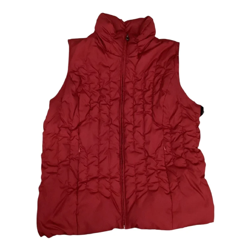 Casual Men's Bomber JacketsVest Puffer & Quilted By Lane Bryant In Red, Size: Xl