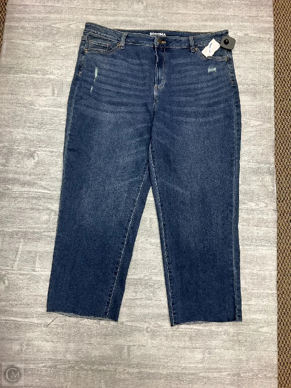 Authentic Raw Denim Men's JeansJeans Straight By Sonoma In Blue Denim, Size: 18