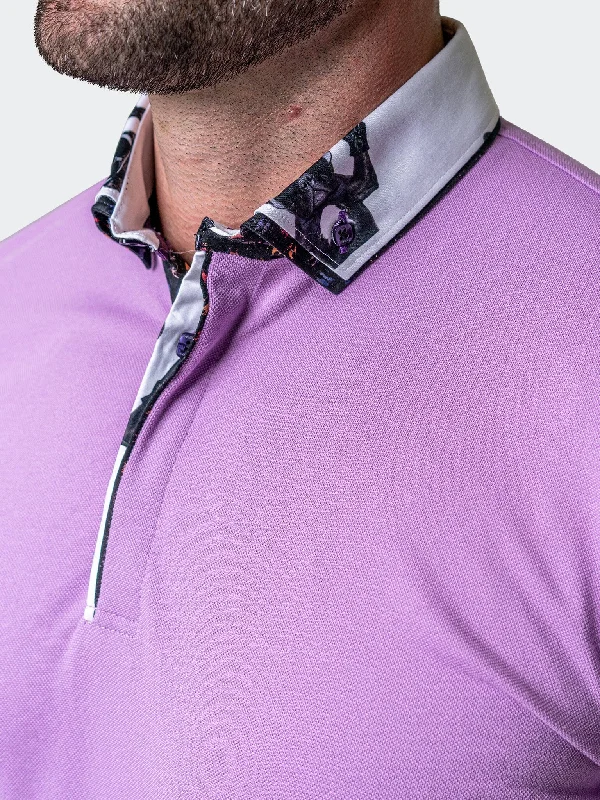 Men's Shirts with Lace-Up HemlinesPolo MozartSolidPeace Purple