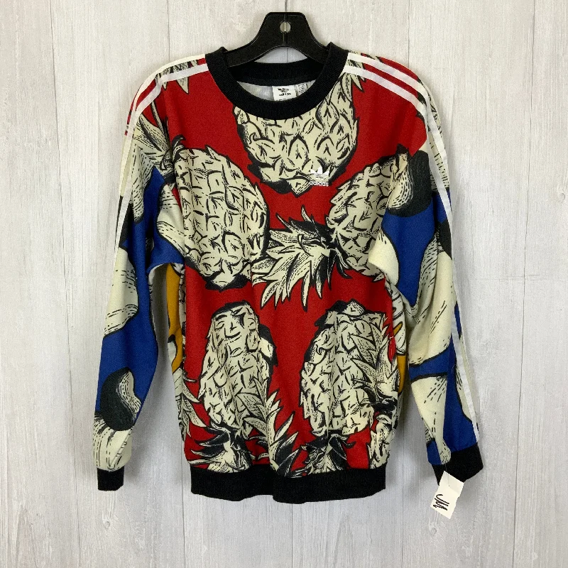 Men's Hoodies for SkiingAthletic Sweatshirt Crewneck By Adidas In Blue & Red & White, Size: Xs Men's Hoodies for SkiingAthletic Sweatshirt Crewneck By Adidas In Blue & Red & White, Size: Xs