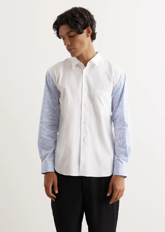 Men's Shirts with TiesCotton Dobby x Cotton Stripe Contrast Shirt