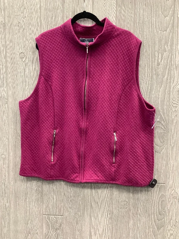 Men's Coats for TravelVest Puffer & Quilted By Karen Scott In Maroon, Size: 3x