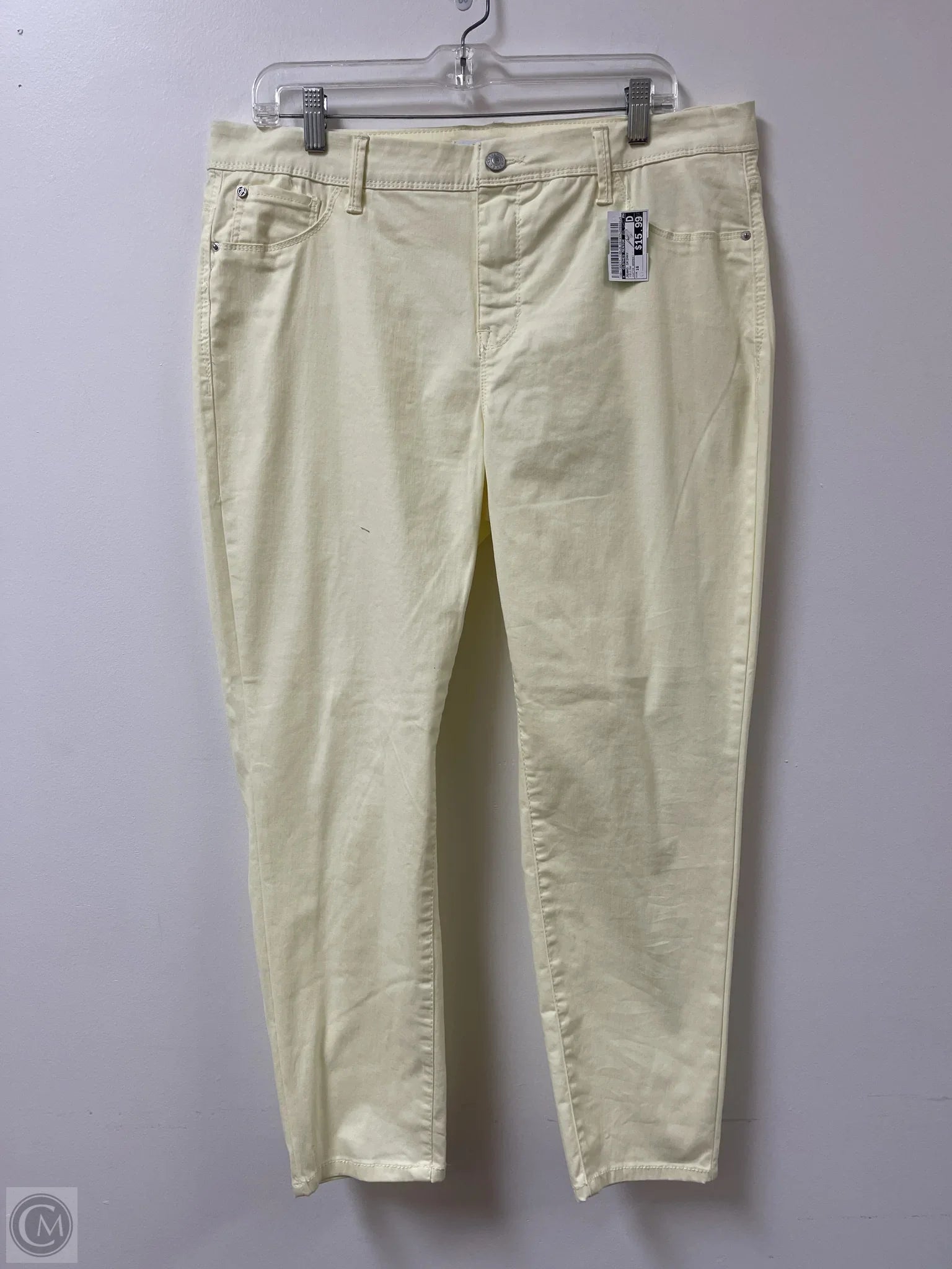 New Arrival Designer Men's JeansJeans Skinny By Clothes Mentor In Yellow, Size: 16