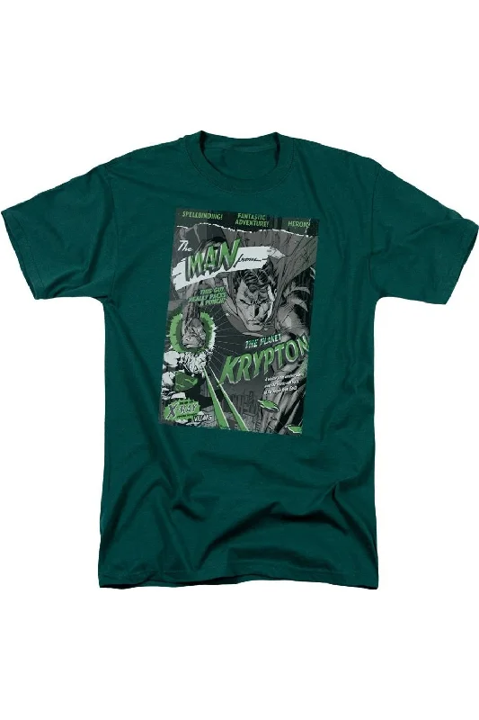 Striped Men's TopsSuperman The Man From Krypton Short Sleeve Adult Tee / T-Shirt