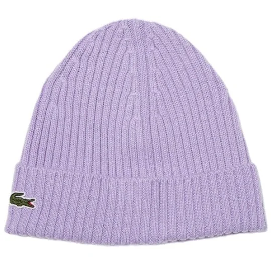Unique Fedora CapsLacoste Unisex Ribbed Wool Beanie (Purple) RB0001-51
