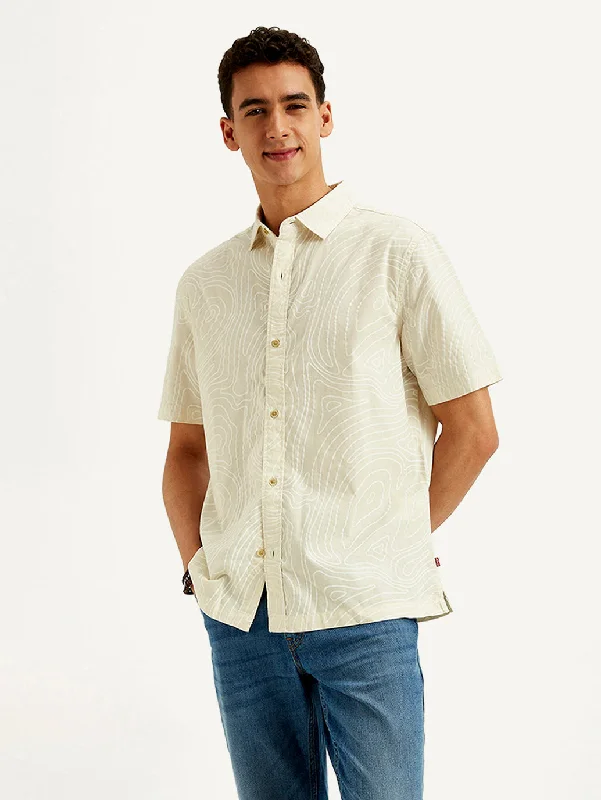 Men's Stain-Resistant Shirts for Mess-Free WearMen's Abstract Relaxed Fit Shirt