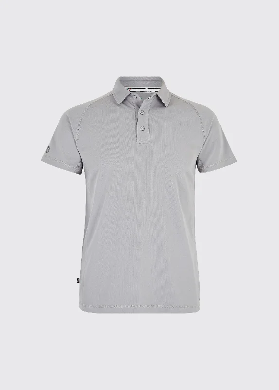 Men's Shirts with Scoop NecksMenton Men's Technical Polo - Platinum