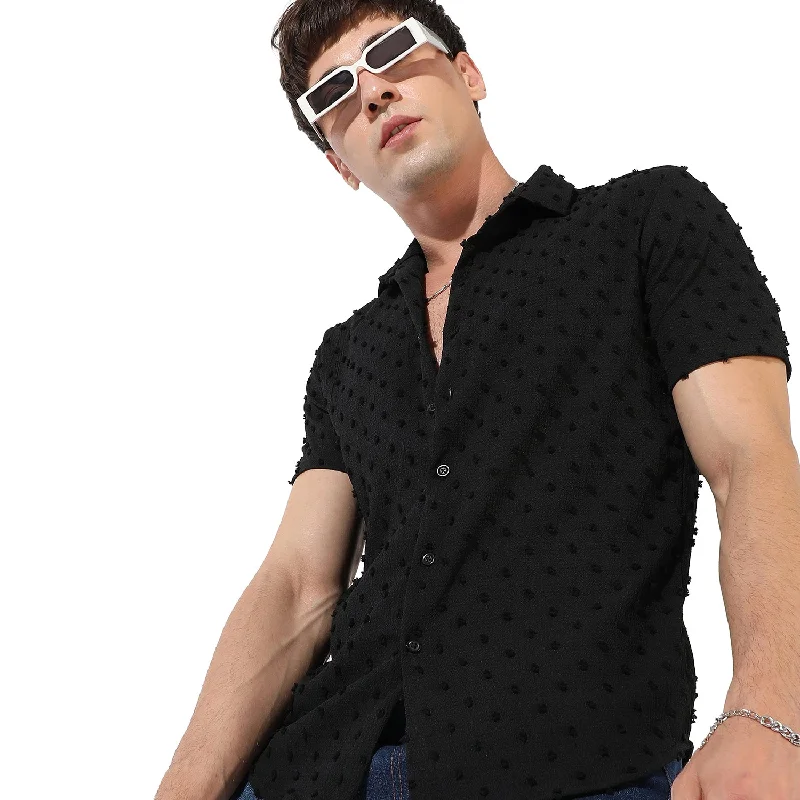 Men's Breathable Shirts for Warm ClimatesMen's Textured Casual Shirt