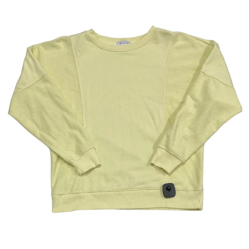 Men's Hoodies with Modern CutsYellow Sweatshirt Crewneck Evereve, Size S