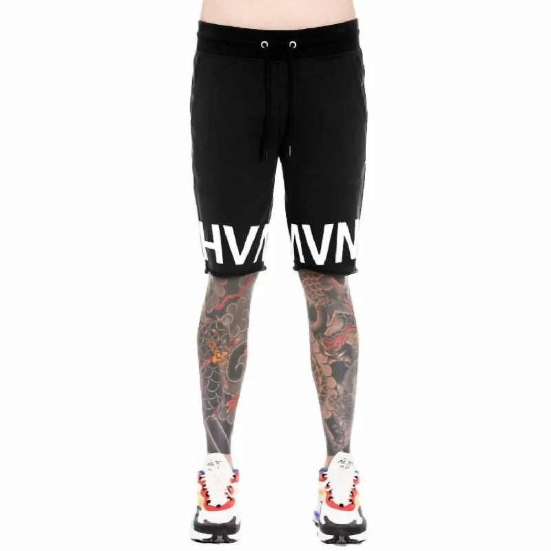 Men's Versatile Cargo ShortsFrench Terry Sweatshorts In Black
