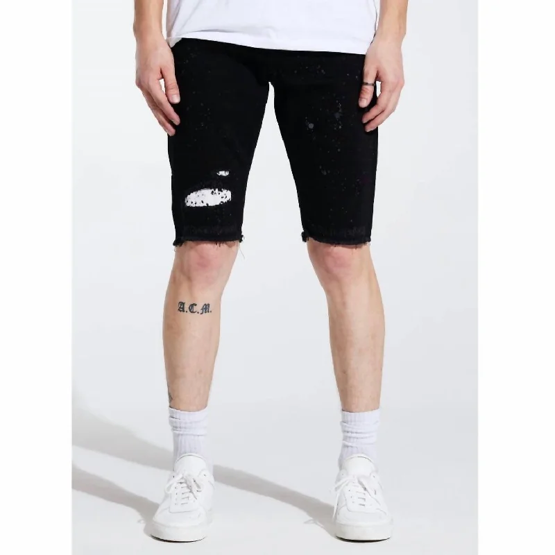 Men's Water-Resistant Swim ShortsLoki Shorts In Black Distressed