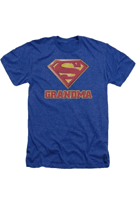 Men's Shirts with Antimicrobial TreatmentSuperman Super Grandma Adult Heather Tee / T-Shirt Men's Shirts with Antimicrobial TreatmentSuperman Super Grandma Adult Heather Tee / T-Shirt