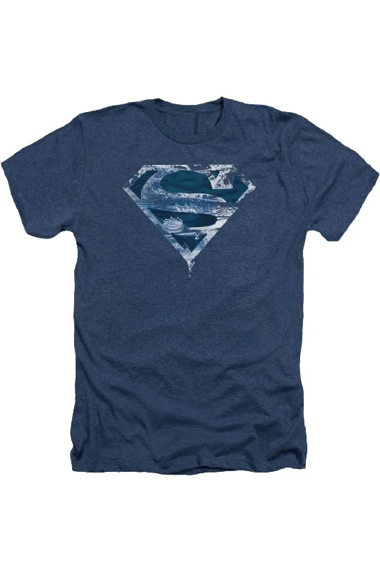 Men's Shirts with Antimicrobial TreatmentSuperman Water Shield Adult Heather Tee / T-Shirt Men's Shirts with Antimicrobial TreatmentSuperman Water Shield Adult Heather Tee / T-Shirt
