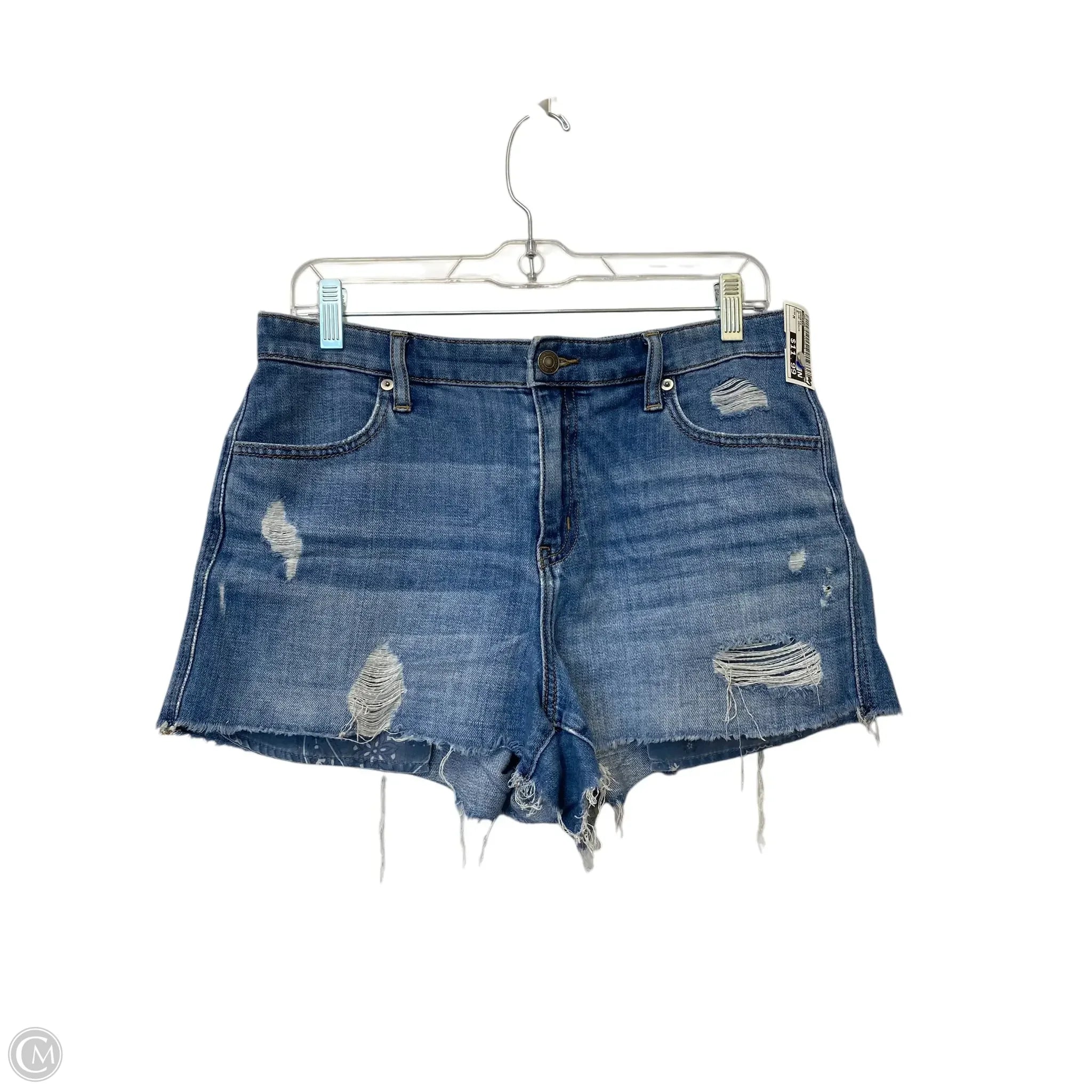 Wide-Leg Men's Casual ShortsShorts By Aerie In Blue Denim, Size: M