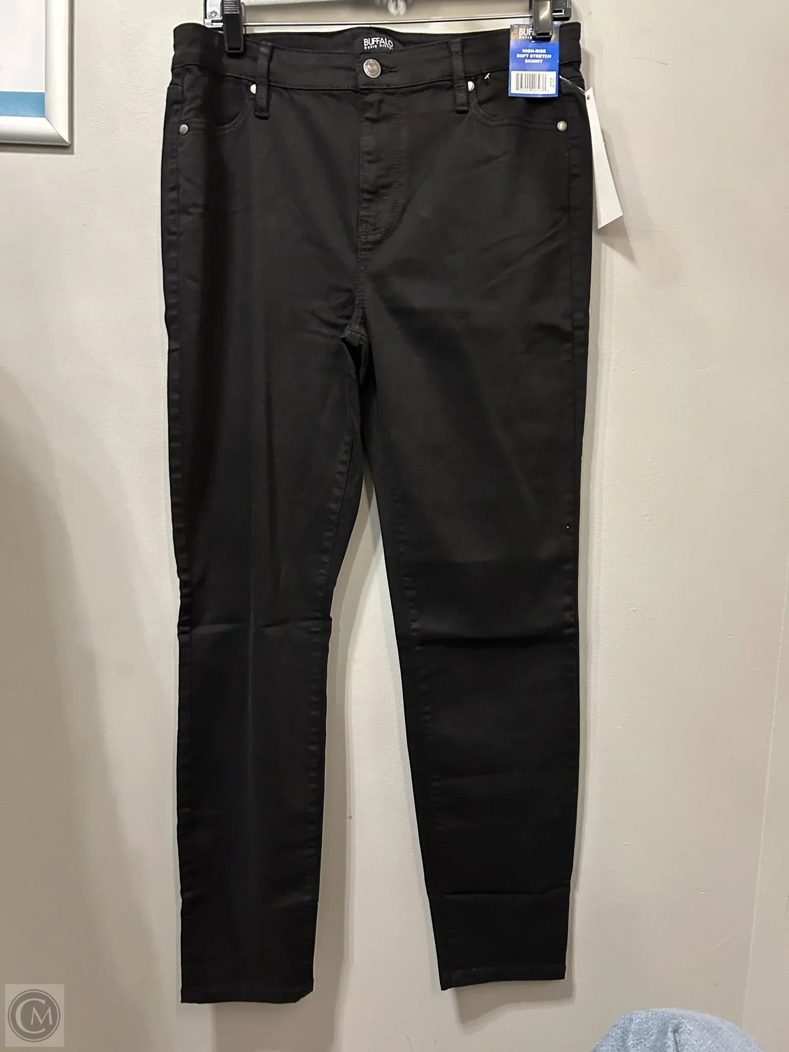 Classic Blue Men's JeansJeans Skinny By Buffalo David Bitton In Black Denim, Size: 10