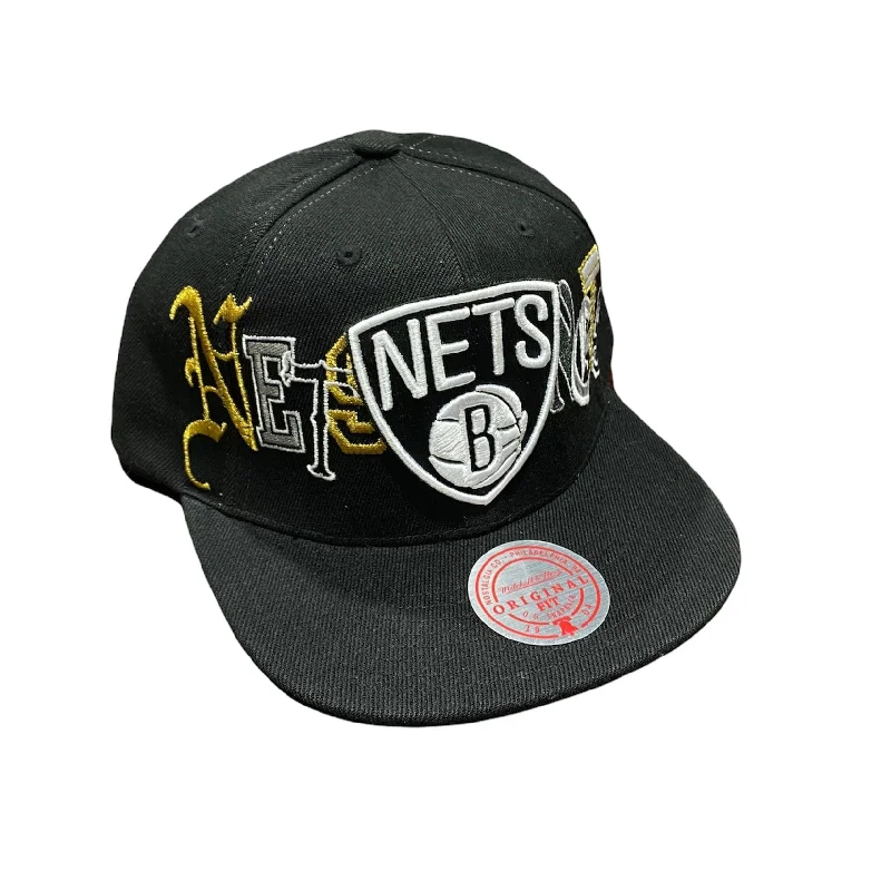 Warm Woolen HatsMitchell & Ness Nba Brooklyn Nets Hype Type Snapback (Black)