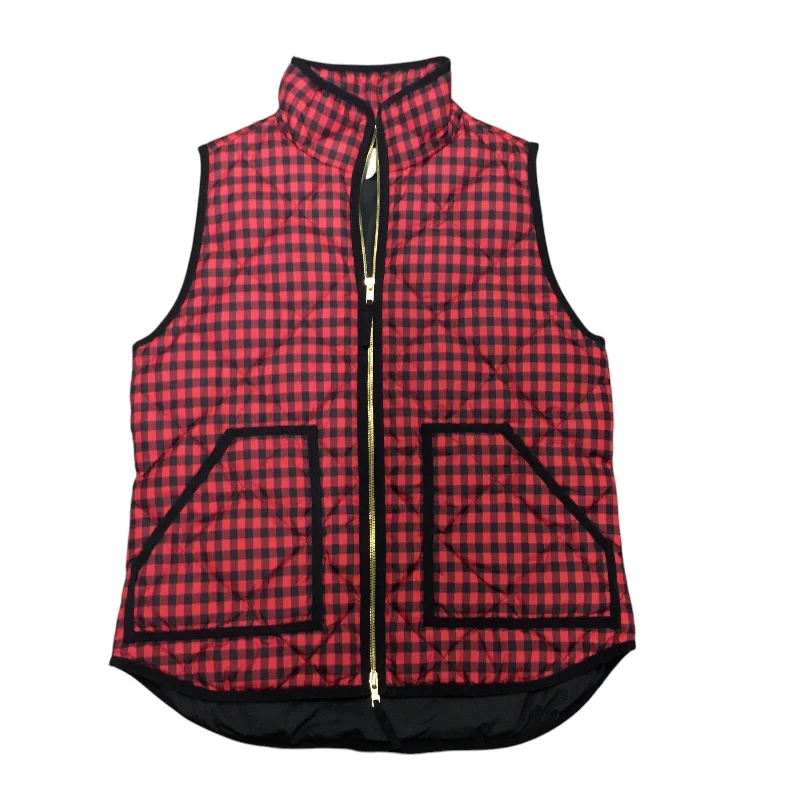 Men's Coats with Snap ButtonsVest Puffer & Quilted By J. Crew In Plaid Pattern, Size: S