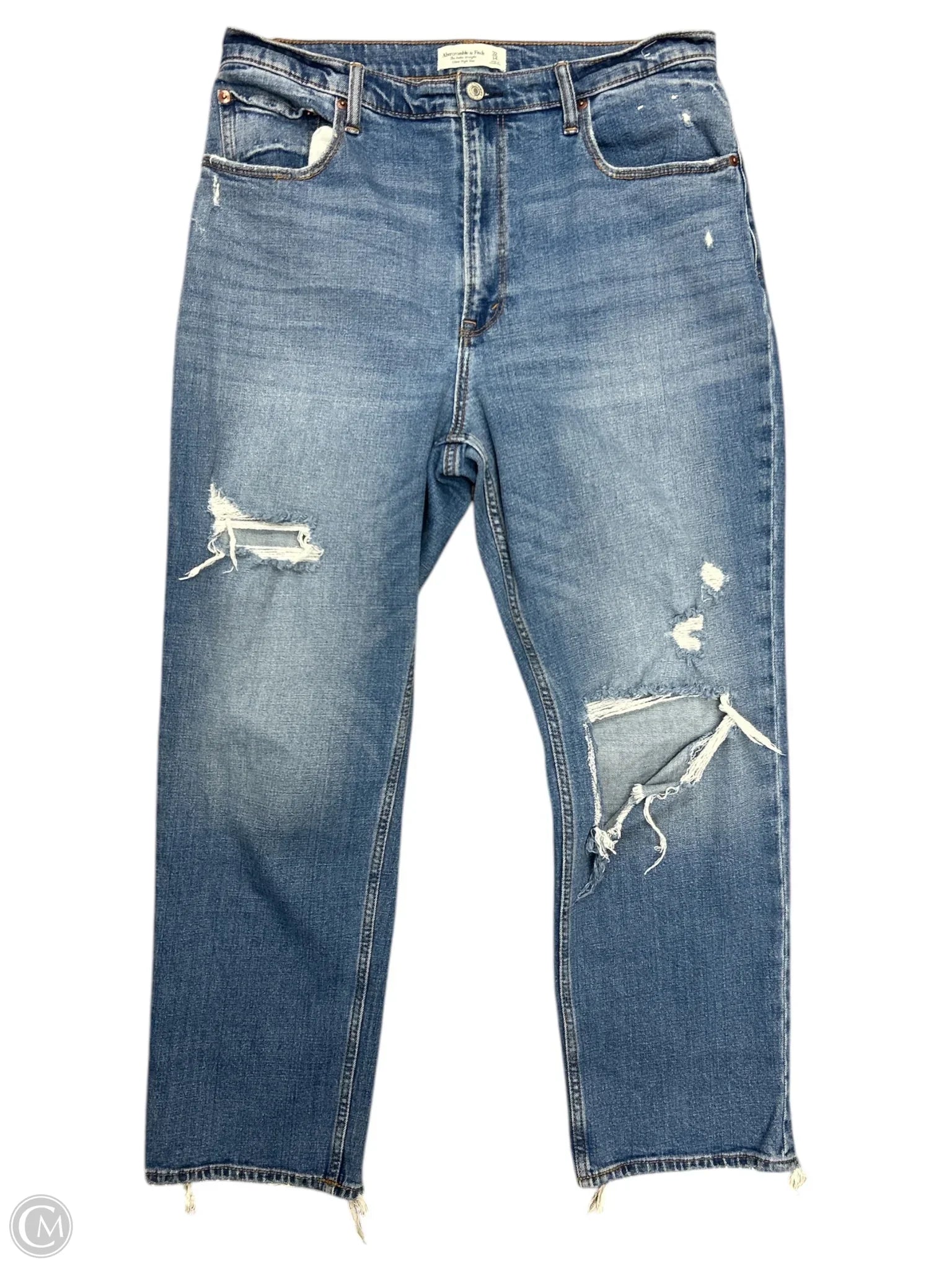 Men's Jeans Made from Recycled MaterialsJeans Straight By Abercrombie And Fitch In Blue Denim, Size: 14l Men's Jeans Made from Recycled MaterialsJeans Straight By Abercrombie And Fitch In Blue Denim, Size: 14l