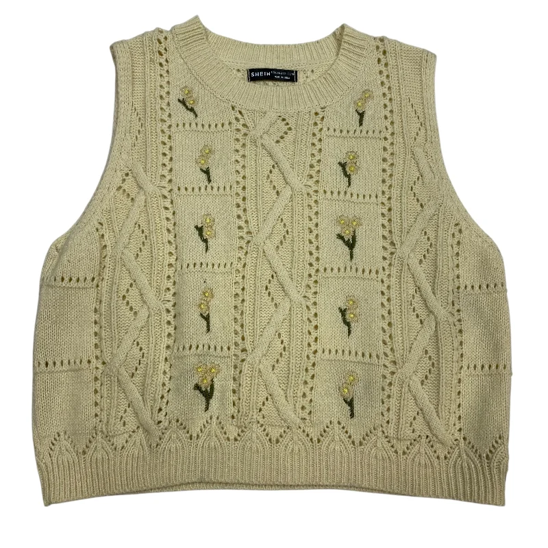 Men's Coats for Skinny MenVest Sweater By Shein In Cream, Size: L