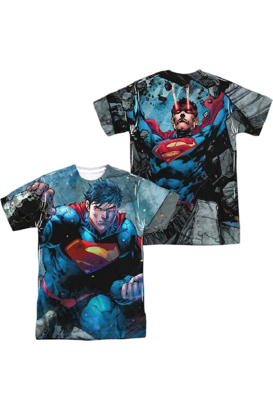 Men's Shirts with Floral PrintsSuperman Rumble (Front/Back Print) Short Sleeve Adult Poly Crew Tee / T-Shirt Men's Shirts with Floral PrintsSuperman Rumble (Front/Back Print) Short Sleeve Adult Poly Crew Tee / T-Shirt