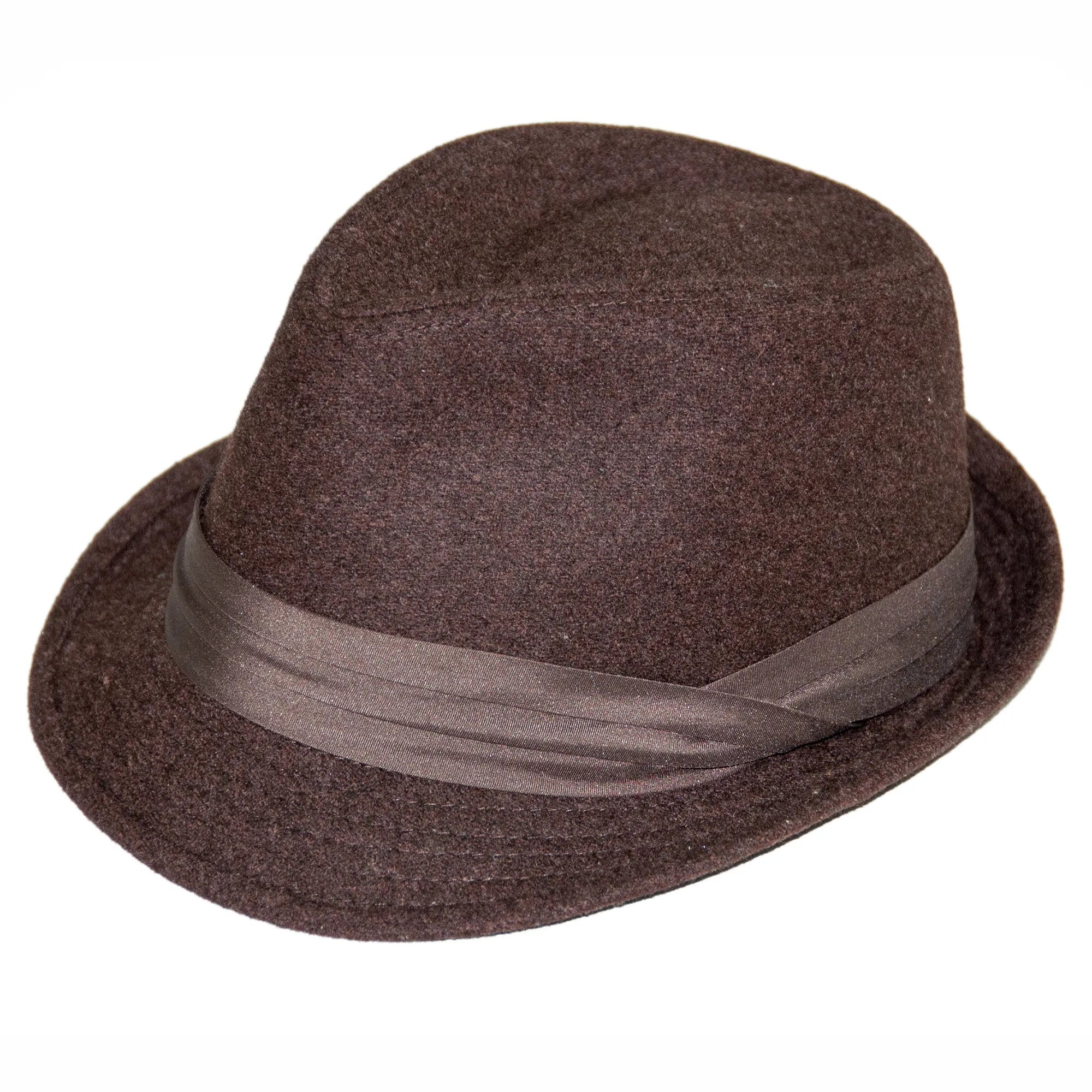 High-Quality BeaniesBrown Trilby Style Fedora