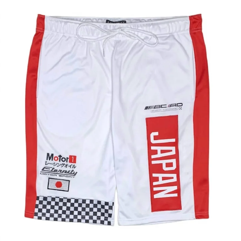 Elegant and Refined Men's Dress and Office ShortsMen's Motor Sport Short In White