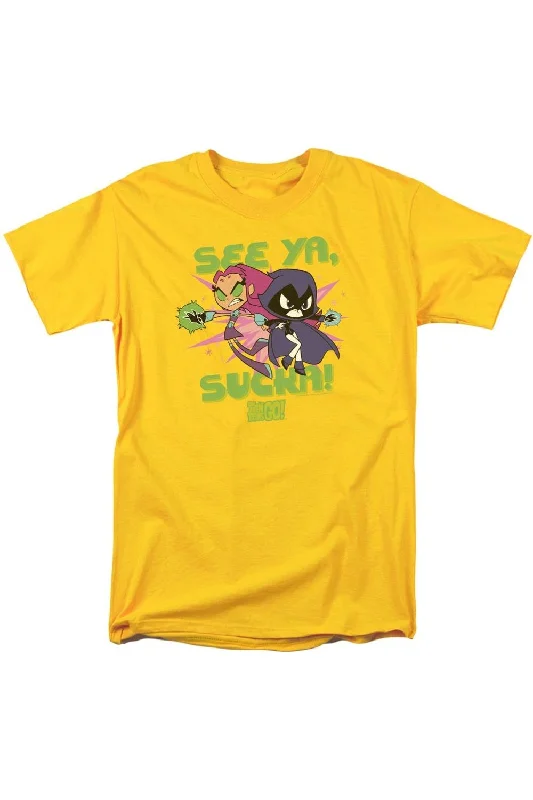 Men's Shirts with Single-Breasted DesignsTeen Titans Go See Ya Short Sleeve Adult Tee / T-Shirt Men's Shirts with Single-Breasted DesignsTeen Titans Go See Ya Short Sleeve Adult Tee / T-Shirt