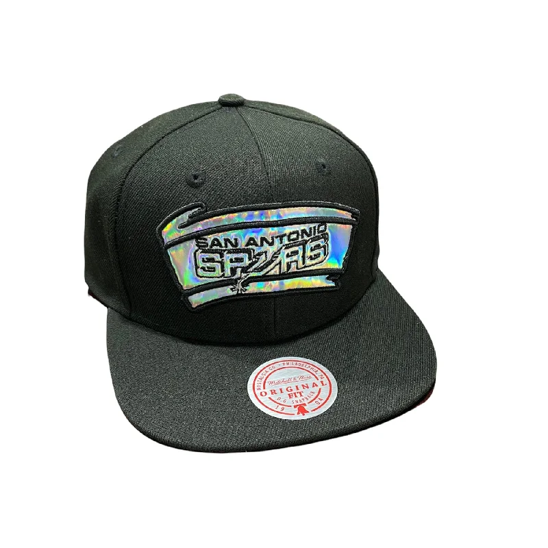 Children's Baseball HatsMitchell & Ness Nba San Antonio Spurs Iridescent Xl Logo Snapback (Black) Children's Baseball HatsMitchell & Ness Nba San Antonio Spurs Iridescent Xl Logo Snapback (Black)