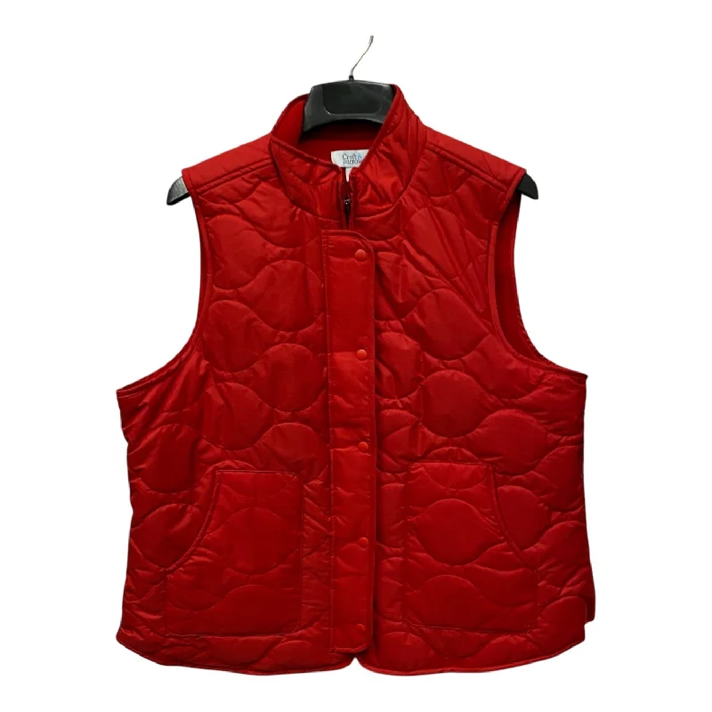 Men's Coats with Quilted LiningVest Puffer & Quilted By Croft And Barrow In Red, Size:1X Men's Coats with Quilted LiningVest Puffer & Quilted By Croft And Barrow In Red, Size:1X