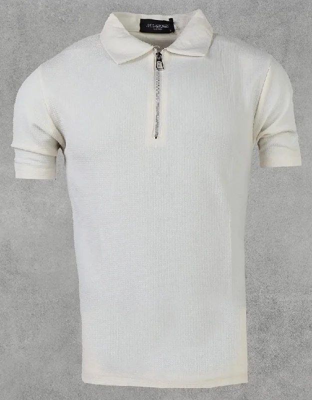 Men's Shirts with Lace-Up HemlinesTshirt Zip