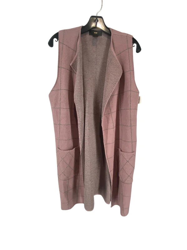 Warm Men's Down JacketsVest Sweater By Clothes Mentor In Pink, Size: M