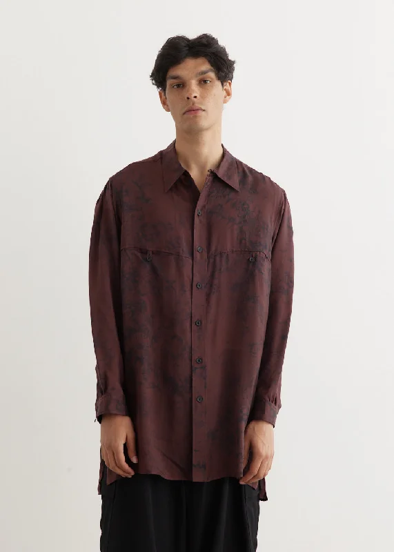 Men's Sleeveless TopsUneven Dyed Panel Shirt