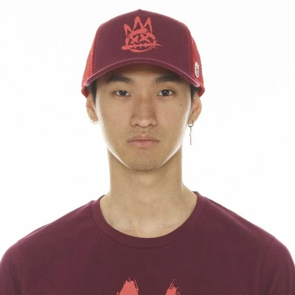 Children's Baseball HatsCult Of Individuality Brushed Logo Mesh Back Visor Cap (Beet Red) 622AC-CH06A Children's Baseball HatsCult Of Individuality Brushed Logo Mesh Back Visor Cap (Beet Red) 622AC-CH06A