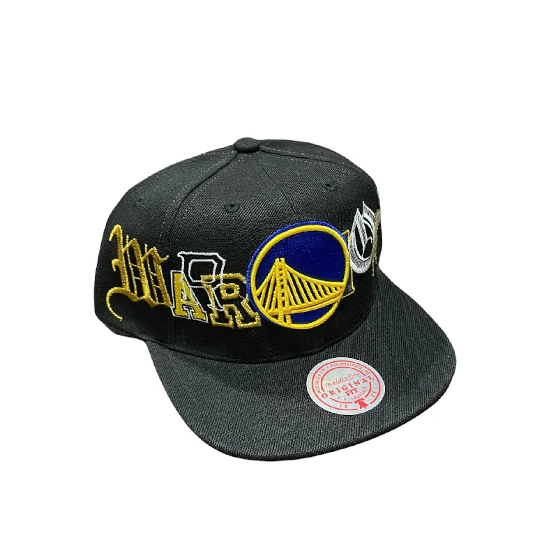 Adjustable Sun HatsMitchell & Ness Nba Golden State Wariors Hype Type Snapback (Black)
