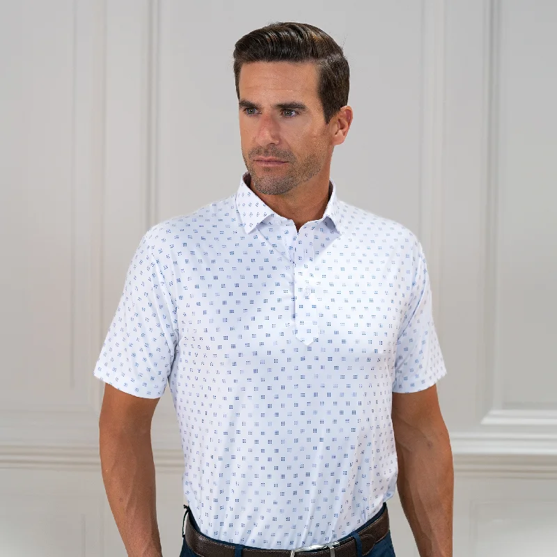 Men's Shirts with Embellished CollarsFeatherweight Flex Polo Oracle White