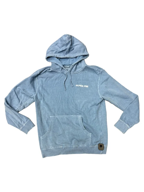 Men's Hoodies with Contrast Fabric PanelsBlue Sweatshirt Hoodie Cme, Size M