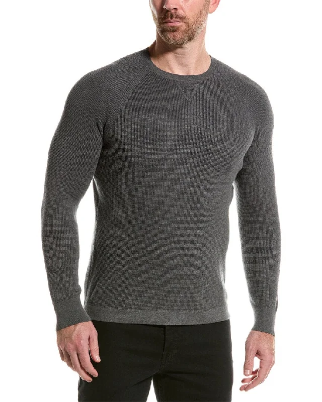 Men's Sweaters with Adjustable HemlinesNAADAM Waffle Cashmere-Blend Crewneck Pullover Men's Sweaters with Adjustable HemlinesNAADAM Waffle Cashmere-Blend Crewneck Pullover