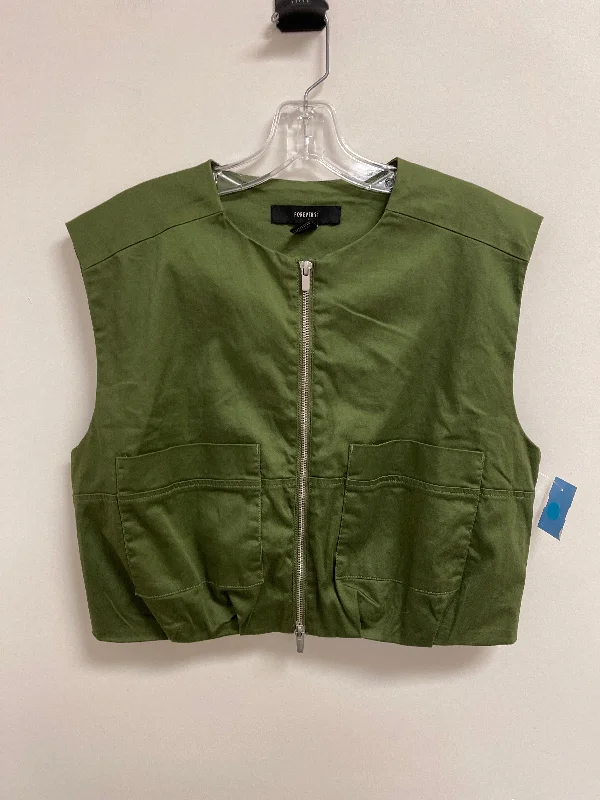 Comfortable Men's ParkasVest Other By Forever 21 In Green, Size: S