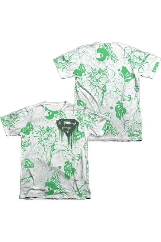Men's Shirts with Striped PatternsSuperman In Your Face (Front/Back Print) Adult 65/35 Poly/Cotton Short Sleeve Tee / T-Shirt Men's Shirts with Striped PatternsSuperman In Your Face (Front/Back Print) Adult 65/35 Poly/Cotton Short Sleeve Tee / T-Shirt