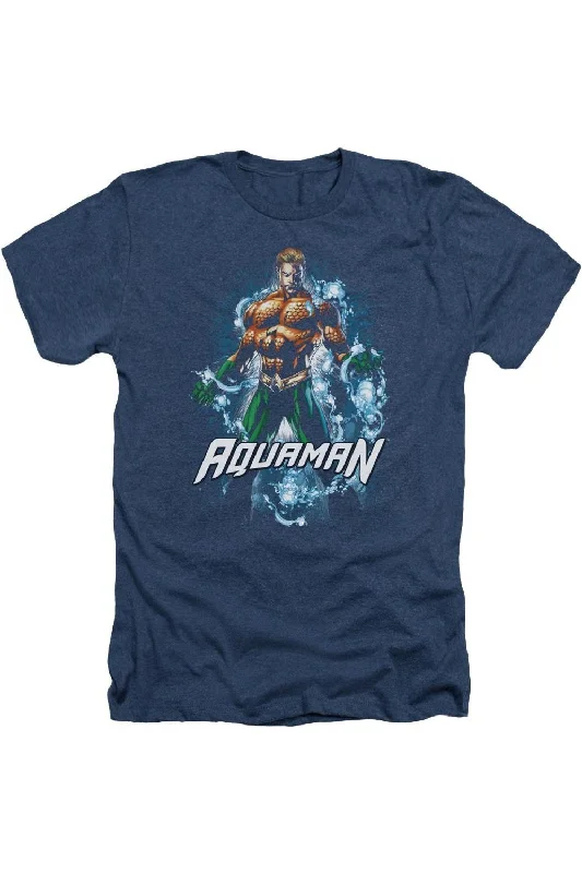 Men's Performance Shirts for SportsJustice League of America Water Powers Adult Heather Tee / T-Shirt Men's Performance Shirts for SportsJustice League of America Water Powers Adult Heather Tee / T-Shirt